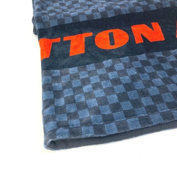 Authentic LOUIS VUITTON M73393 Damier Cobalt Cobalt Lace beach towel bath towel - Picture 2 of 13